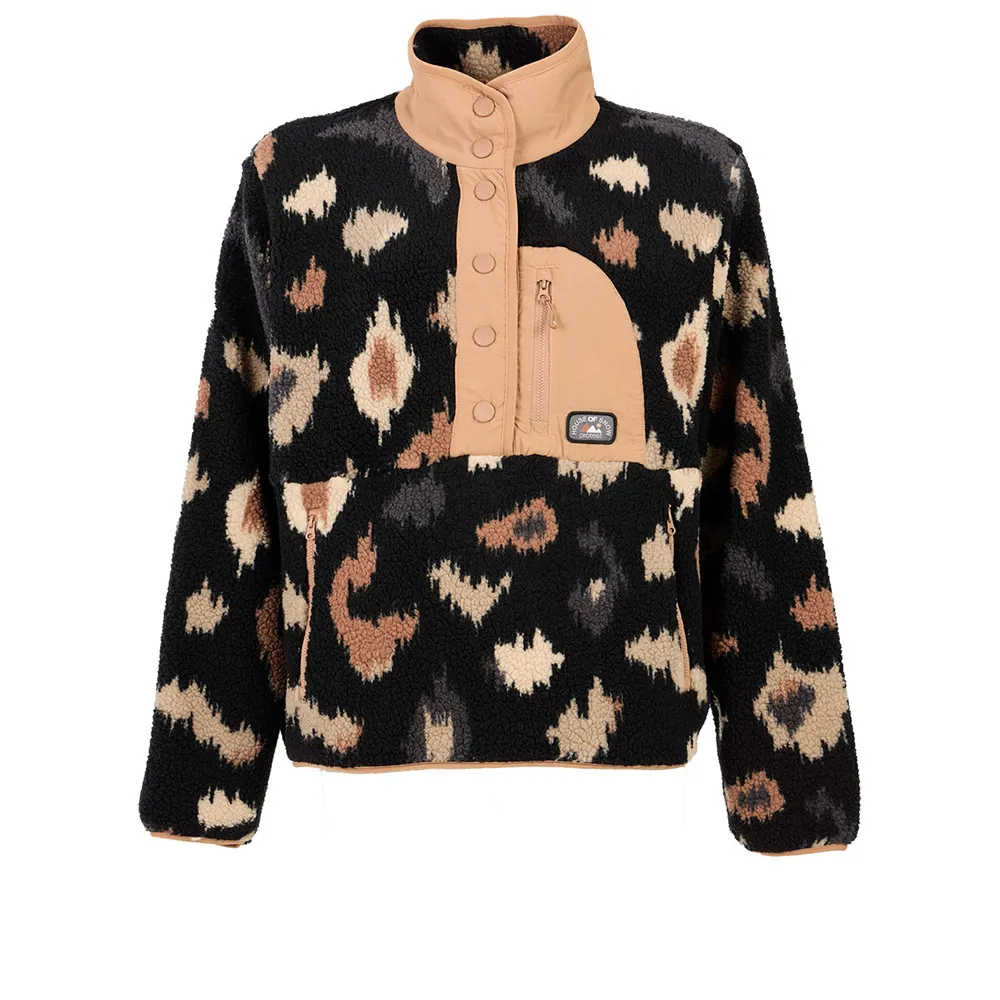 Protest Xena Outdoor Button Fleece Zwart
