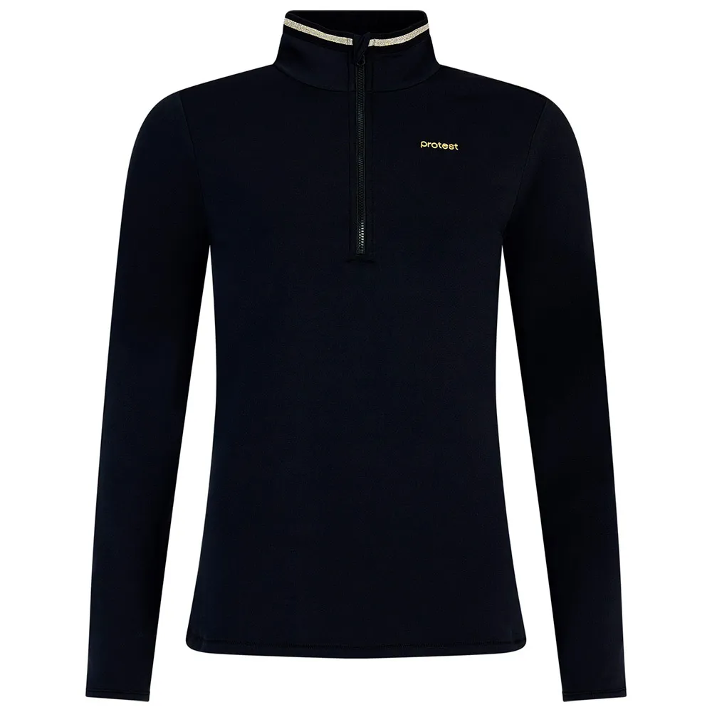 Protest Stuff Fleece Met Halve Rits Zwart