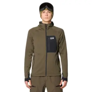 Mountain Hardwear Polartec® Power Grid™ Sweatshirt Met Rits Bruin
