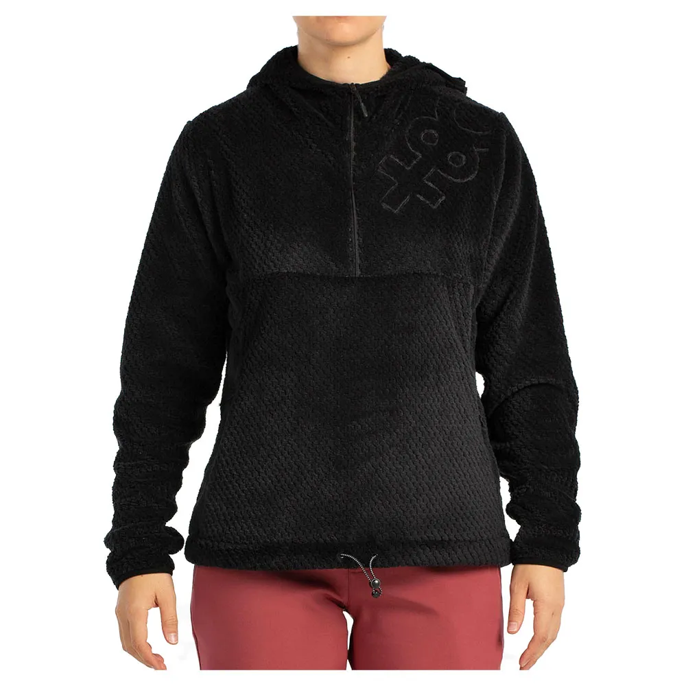 +8000 Einar Fleece Met Kap Zwart