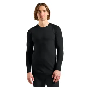 Odlo 112302 Seamless Performance Wool Lange Mouwen Basislaag Zwart