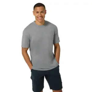 Super.natural Casual Rib Bio T-shirt Met Korte Mouwen Grijs