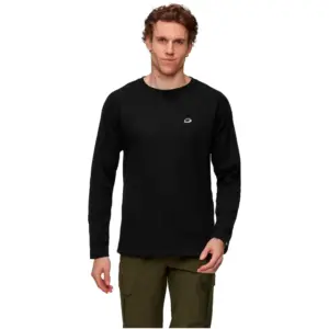 Mammut Waffle T-shirt Met Lange Mouwen Zwart