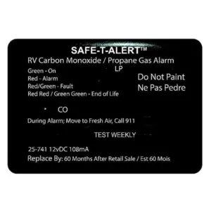 Safe T Alert Opbouw Mini Dubbele Koolmonoxidemelder 12v Zwart