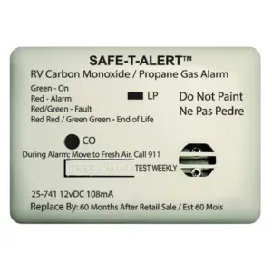 Safe T Alert Opbouw Mini Dubbele Koolmonoxidemelder 12v Wit