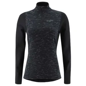 Loeffler Starlit Transtex® Sweatshirt Met Halve Rits Zwart