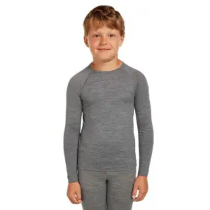 Icebreaker 200 Oasis Crew Merino T-shirt Met Lange Mouwen Gritstone Heather-013