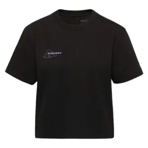 Mammut Base Cropped Glacier T-shirt Met Korte Mouwen Zwart