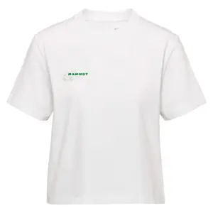 Mammut Base Cropped Glacier T-shirt Met Korte Mouwen Wit
