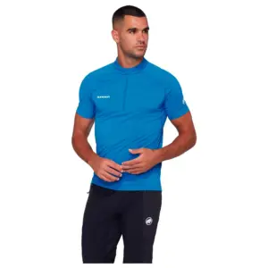 Mammut Ducan Fl Half Rits T-shirt Met Korte Mouwen Blauw