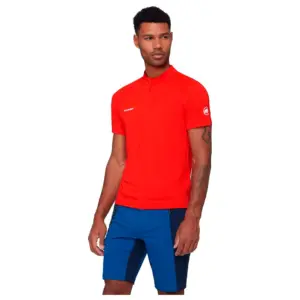 Mammut Ducan Fl Half Rits T-shirt Met Korte Mouwen Rood