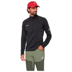 Mammut Taiss Ml Sweatshirt Met Halve Rits Zwart