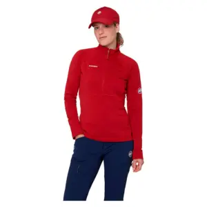 Mammut Taiss Ml Sweatshirt Met Halve Rits Rood
