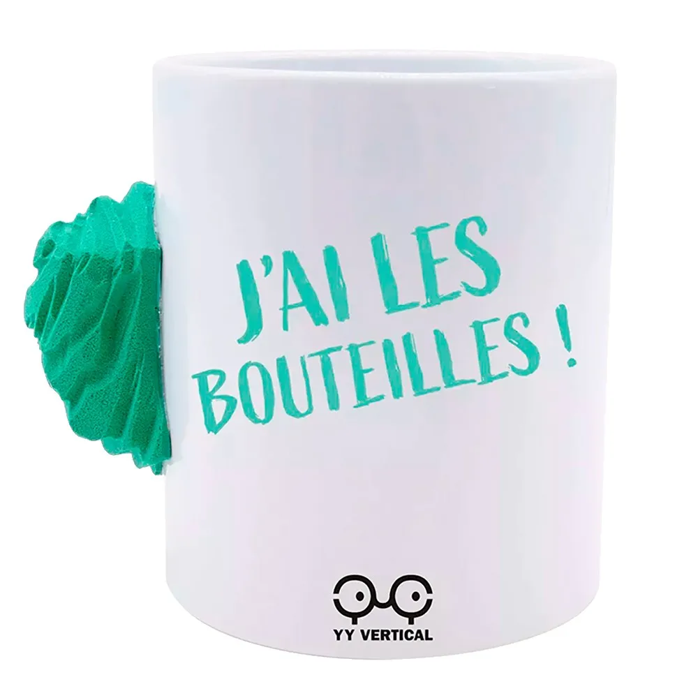 Yy Vertical ´´j´ai Les Bouteilles !´´ Mok Groen