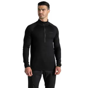 Craghoppers Expert Merino Sweatshirt Met Halve Rits Zwart