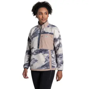Craghoppers Grange Fleece Met Halve Rits Ecru Print