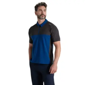 Craghoppers Nosilife Avro Korte Mouw Poloshirt Dark Iron / Deep Mrn