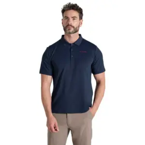 Craghoppers Nosilife Bramshaw Korte Mouw Poloshirt Marineblauw