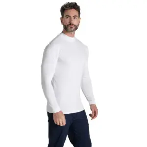 Craghoppers Nosilife Mock Neck T-shirt Met Lange Mouwen Wit