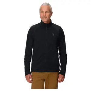 Spyder Gridweb Fleece Met Volledige Rits Zwart
