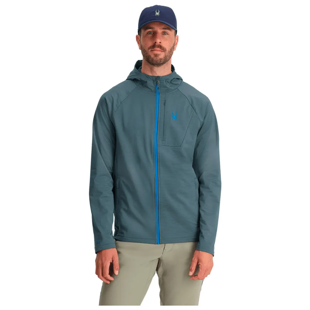 Spyder Gridweb Fleece Met Volledige Rits Blauw
