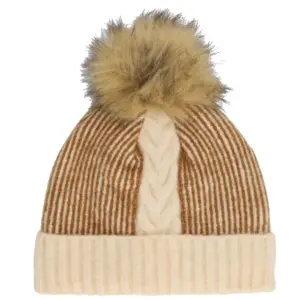 Spyder Plait Pom Muts Sand Dune