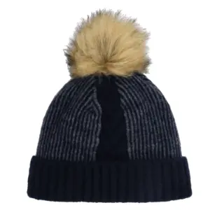 Spyder Plait Pom Muts Blauw