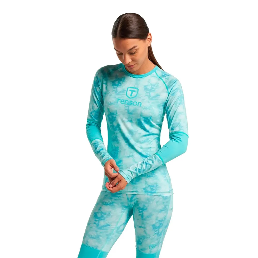 Tenson Lange Mouwen Basislaag Turquoise