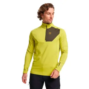 Tenson Txlite Fleece Met Halve Rits Geel