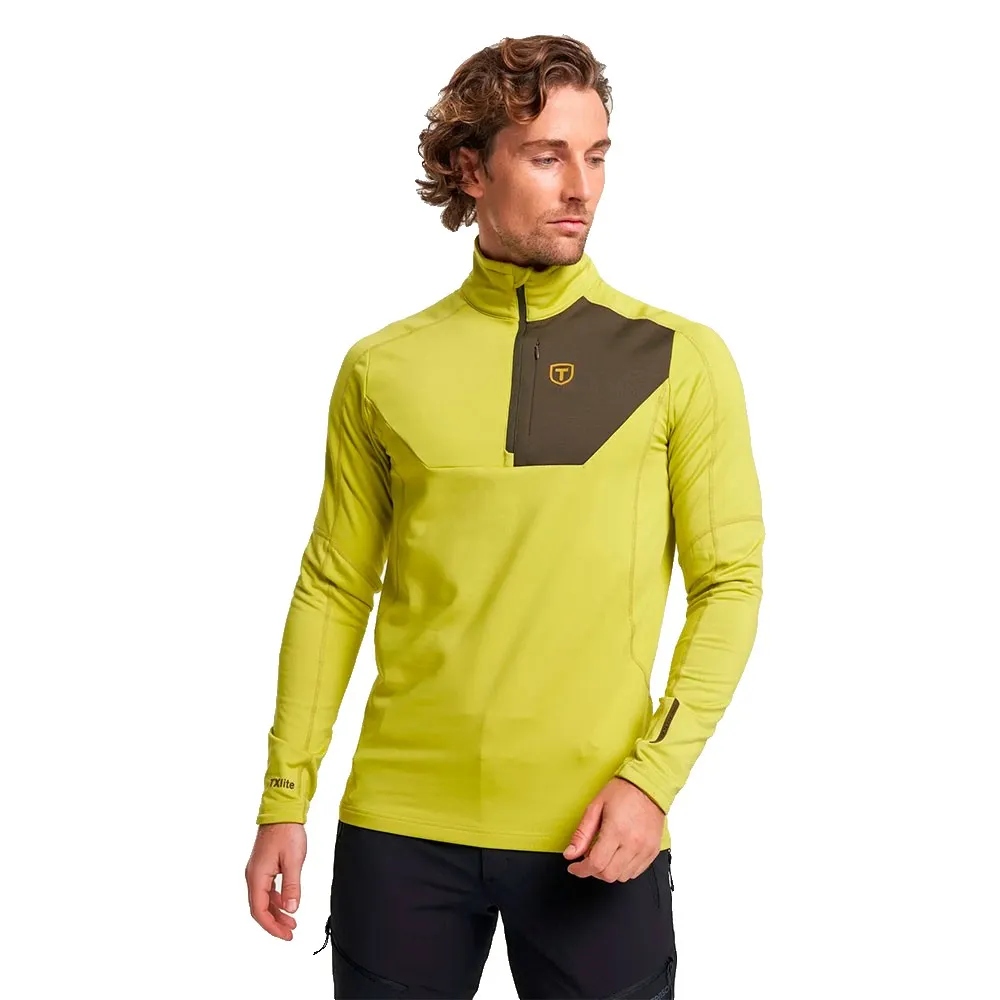 Tenson Txlite Fleece Met Halve Rits Geel
