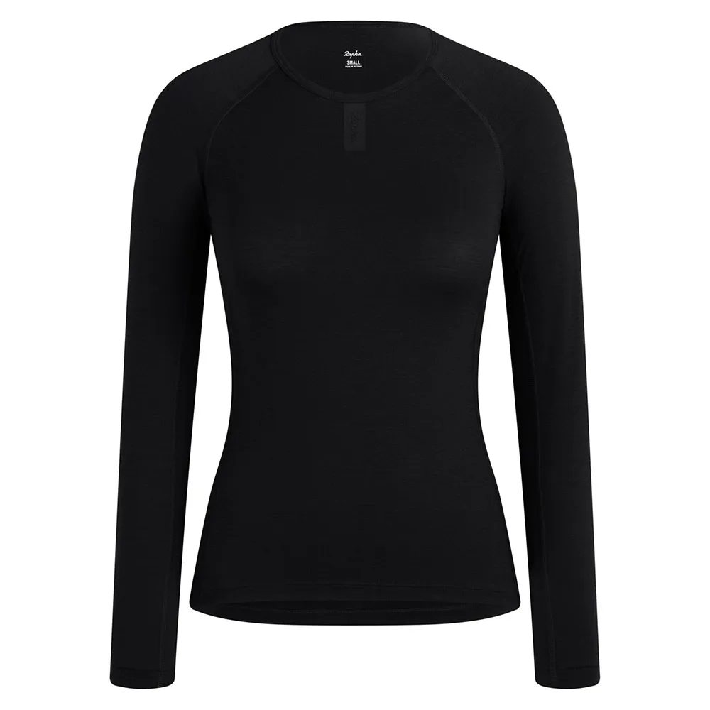 Rapha Merino Lange Mouwen Basislaag Zwart