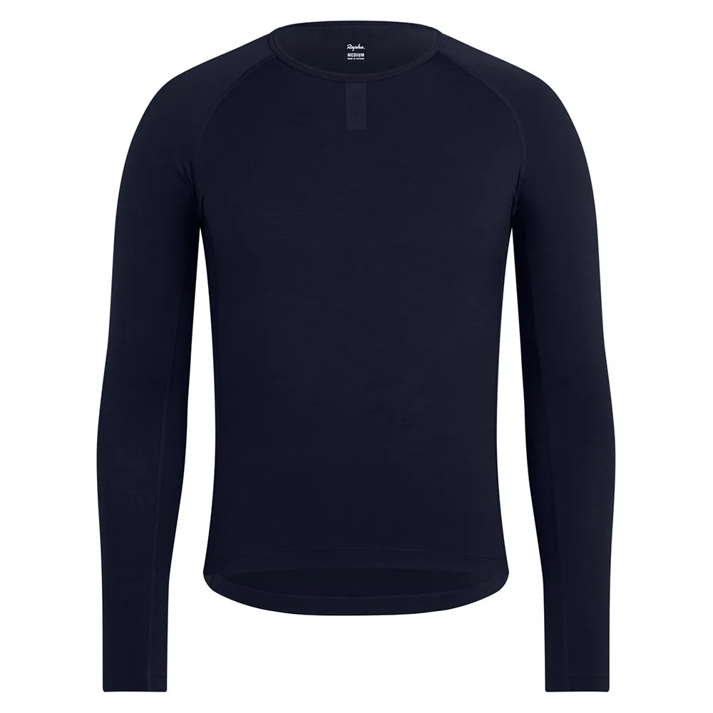 Rapha Merino Lange Mouwen Basislaag Blauw