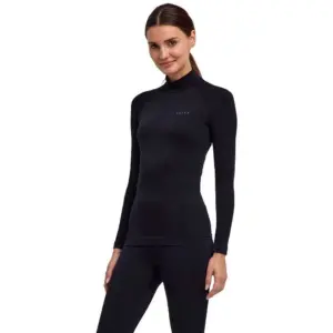 Falke Mw Turtleneck Lange Mouwen Basislaag Zwart