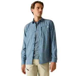 Regatta Anti-insect Travel Light Overhemd Met Lange Mouwen Blauw