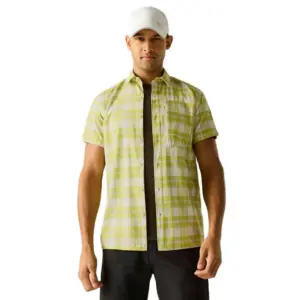 Regatta Anti-insect Travel Light Overhemd Met Korte Mouwen Dark Tang Check