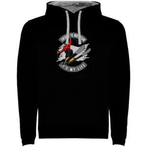 Kruskis Skiing Is Not Fun Bicolor Hoodie Zwart