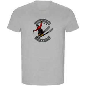 Kruskis Skiing Is Not Fun Eco T-shirt Met Korte Mouwen Grijs