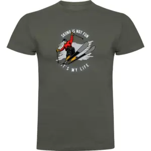 Kruskis Skiing Is Not Fun T-shirt Met Korte Mouwen Groen