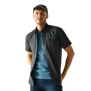 Regatta Mindano Overhemd Met Korte Mouwen Dark Storm Triangle Print