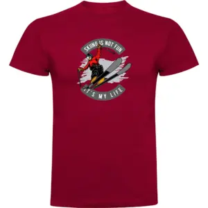 Kruskis Skiing Is Not Fun T-shirt Met Korte Mouwen Rood