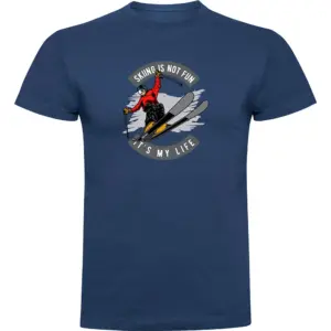 Kruskis Skiing Is Not Fun T-shirt Met Korte Mouwen Blauw