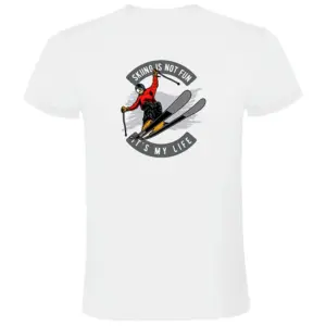Kruskis Skiing Is Not Fun T-shirt Met Korte Mouwen Wit
