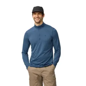 Fjällräven Abisko Day Hike Sweatshirt Met Halve Rits Blauw