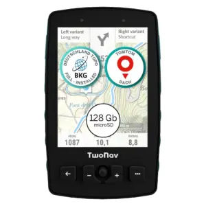 Twonav Aventura 2 Plus 32 Gb + Microsd 128 Gb + Germany Topo Bkg 1:25.000 Gps Zwart