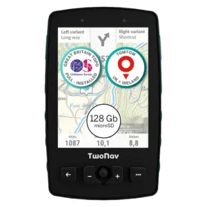 Twonav Aventura 2 Plus 32 Gb + Microsd 128 Gb + Great Britain Topo Ordnance Survey 1:25.000 Gps Zwart