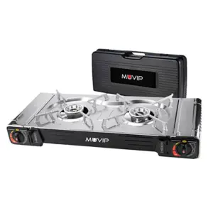 Muvip Mv0612 Gascampingkeuken 2 Branders Zwart