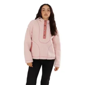 Fundango Juniper Pile Fleece Met Volledige Rits Roze