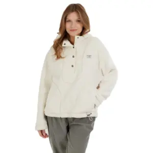 Fundango Juniper Pile Fleece Met Volledige Rits Butter