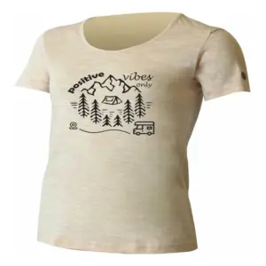Lasting Beat T-shirt Met Korte Mouwen Beige