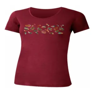 Lasting Flavia T-shirt Met Korte Mouwen Maroon